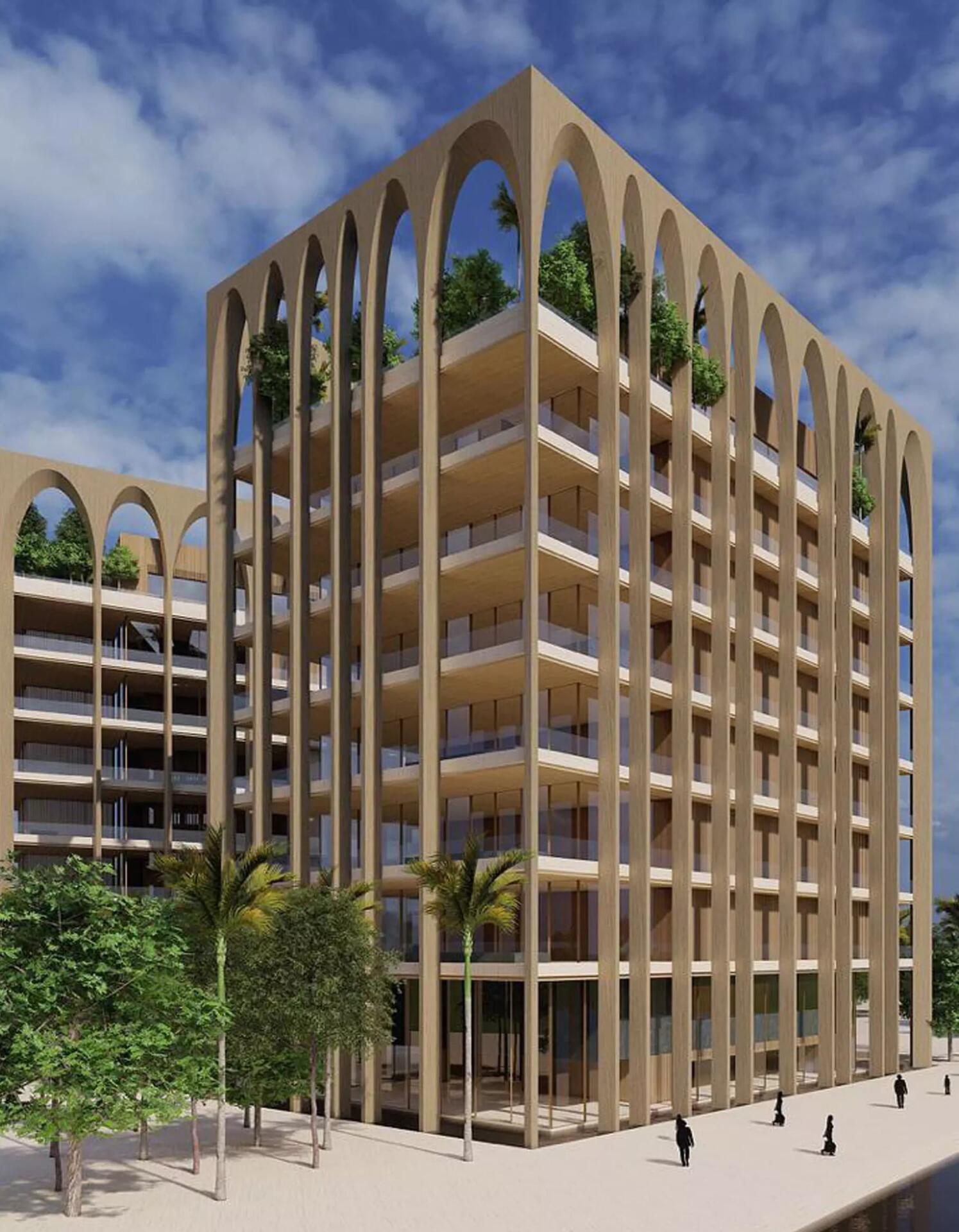 Sea Mirror Residences by Lamar Development, Jumeirah Second. Render supplied by developer.
