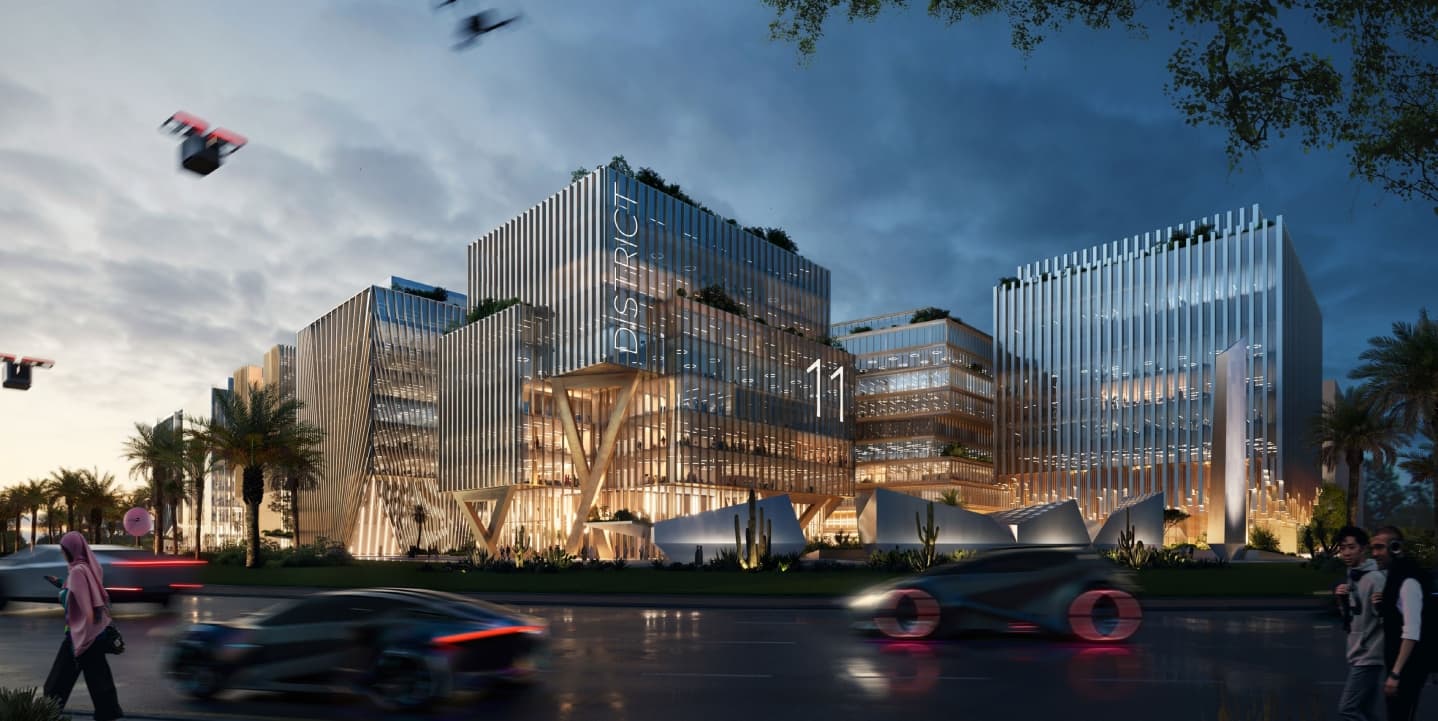 DISTRICT 11 by Al Marwan Developments, Muwaileh Commercial. Render supplied by developer.