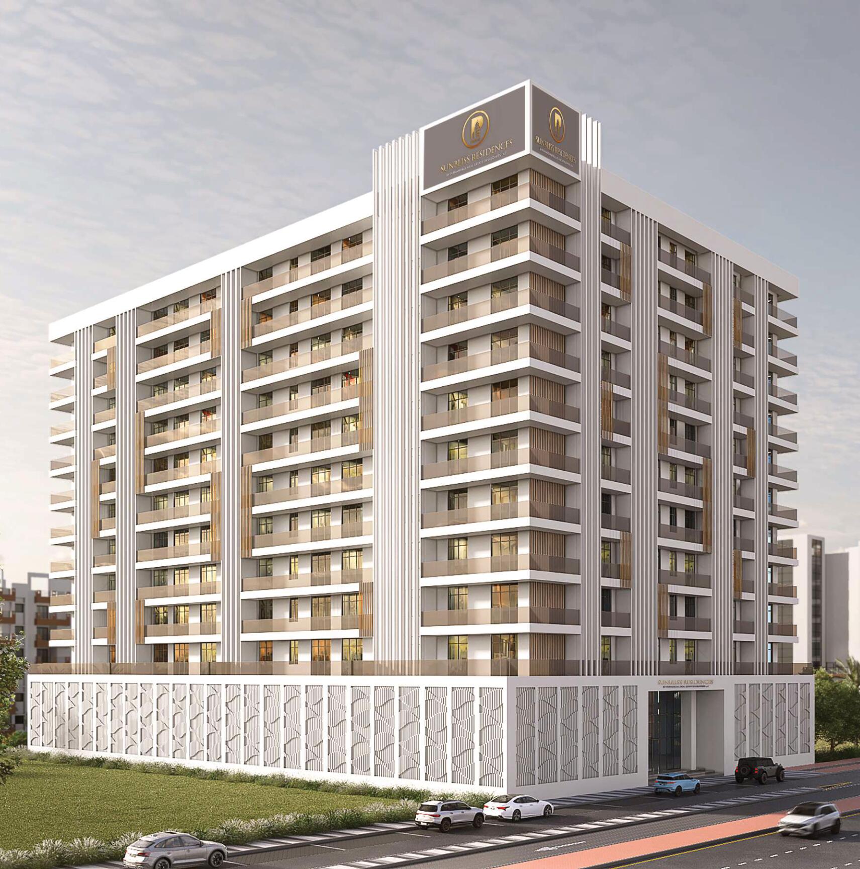 Sunbliss Residences by Purvanchal Development, Al Furjan. Render supplied by developer.
