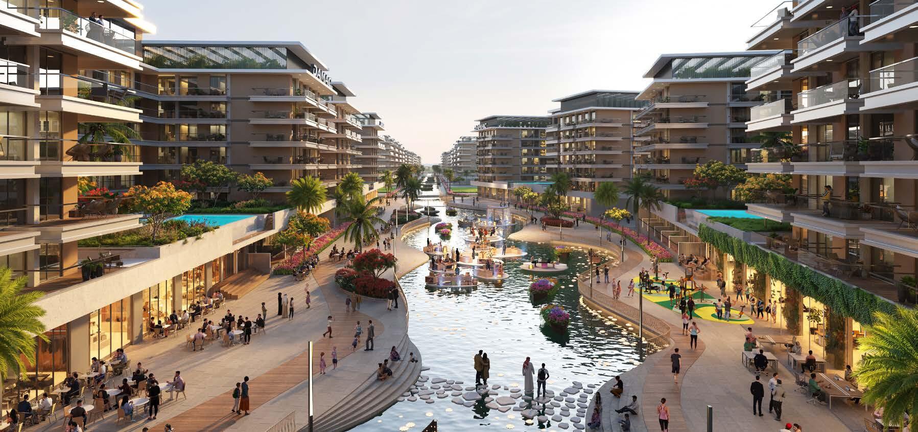 Riverside Views Marine 2 by Damac, Dubai Investment Park 2. Render supplied by developer.