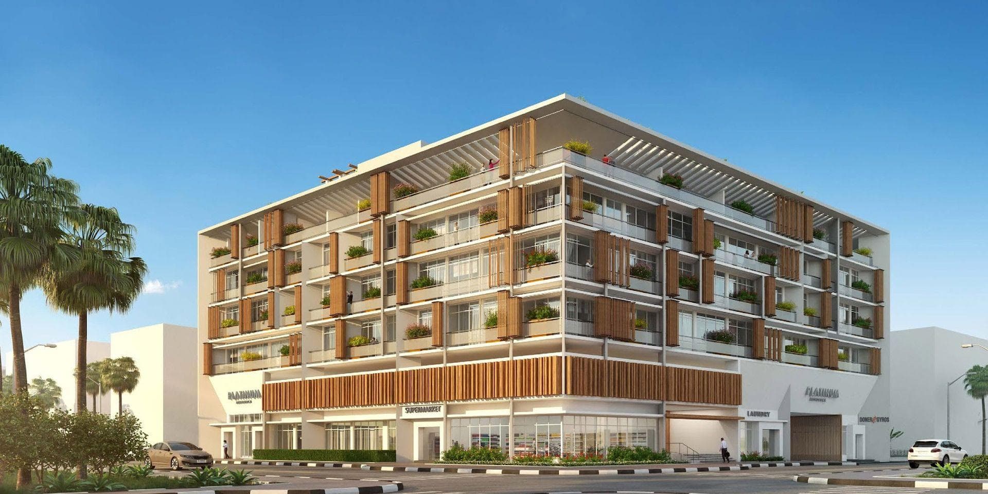 Platinum Residence by Dugasta, JVC (Jumeirah Village Circle). Render supplied by developer.