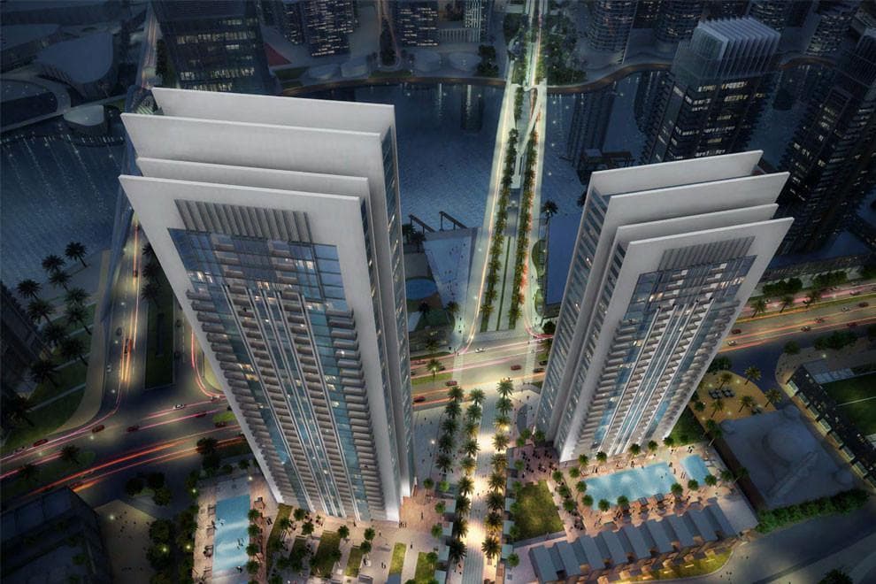 Creek Gate by Emaar, Dubai Creek Harbour. Render supplied by developer.
