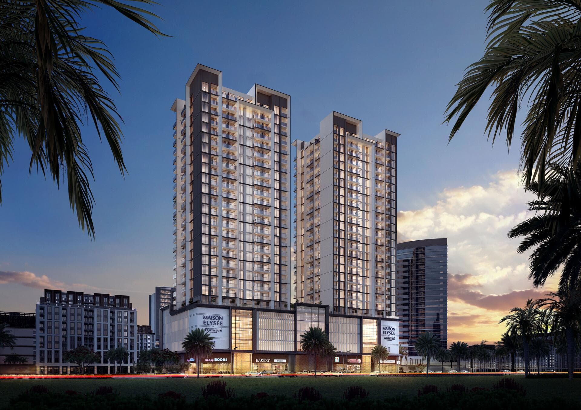 Maison Elysee II by Pantheon, JVC (Jumeirah Village Circle). Render supplied by developer.