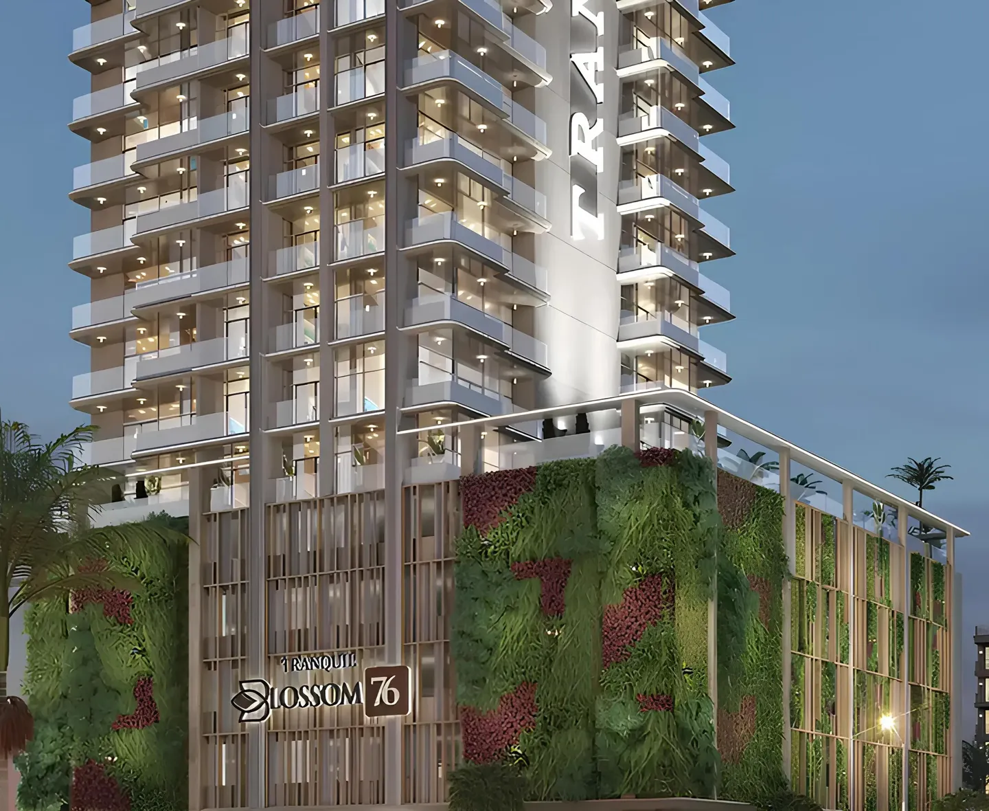 Blossom76 by Tranquil Infra Developers, JVC (Jumeirah Village Circle). Render supplied by developer.