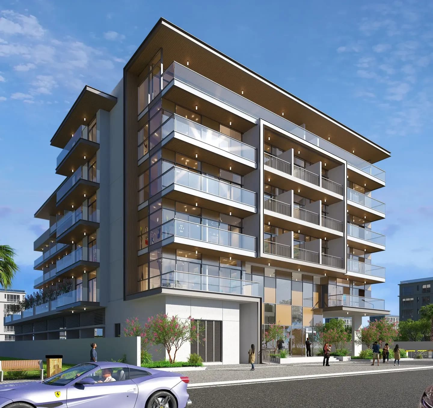 27 East End Garden Residences by Mirha Homes, Dubai International City. Render supplied by developer.