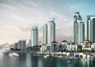 DXB Creek Residences by Emaar, Dubai Creek Harbour. Render supplied by developer.