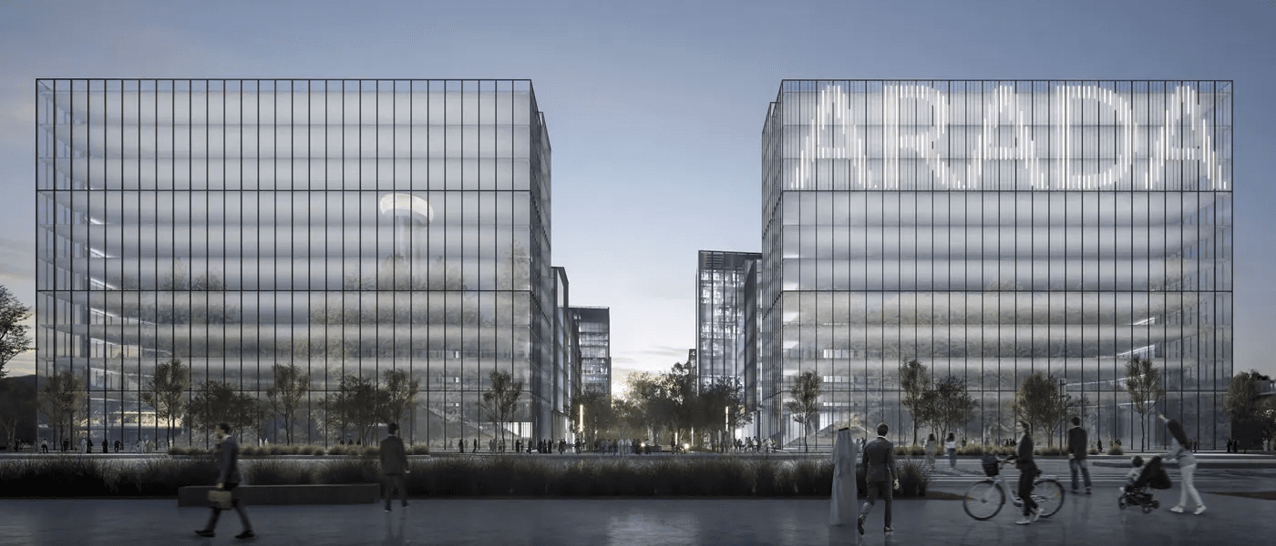 Central Business District Phase 2 by ARADA, Aljada. Render supplied by developer.
