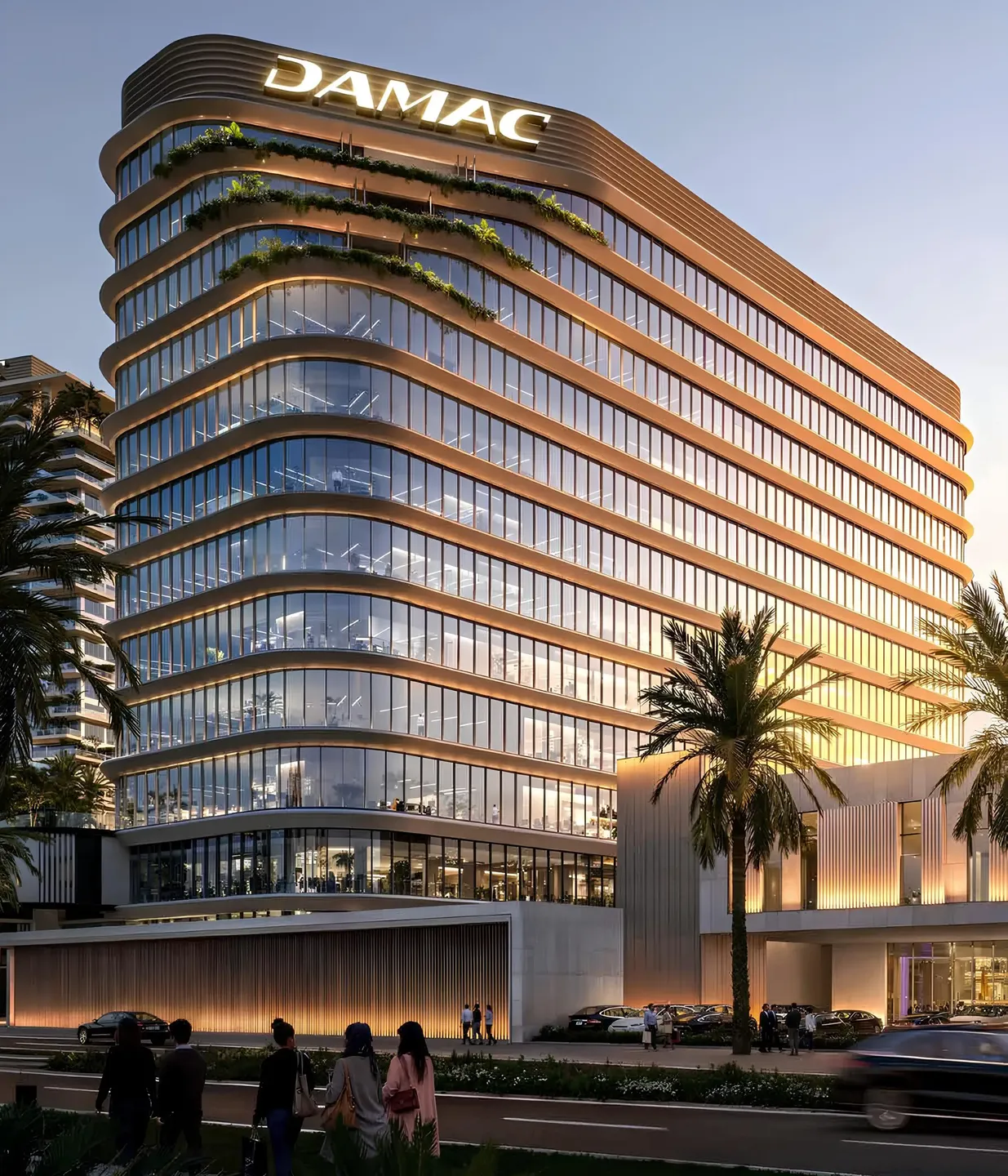 Damac District Office Building by Damac in Damac Hills, render supplied by developer