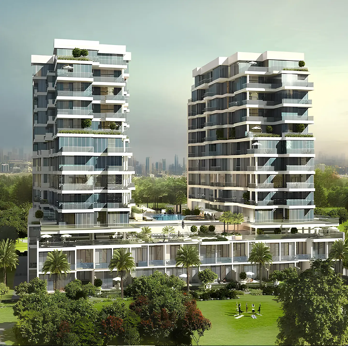 DAMAC Jasmine in Damac Hills, render supplied by developer