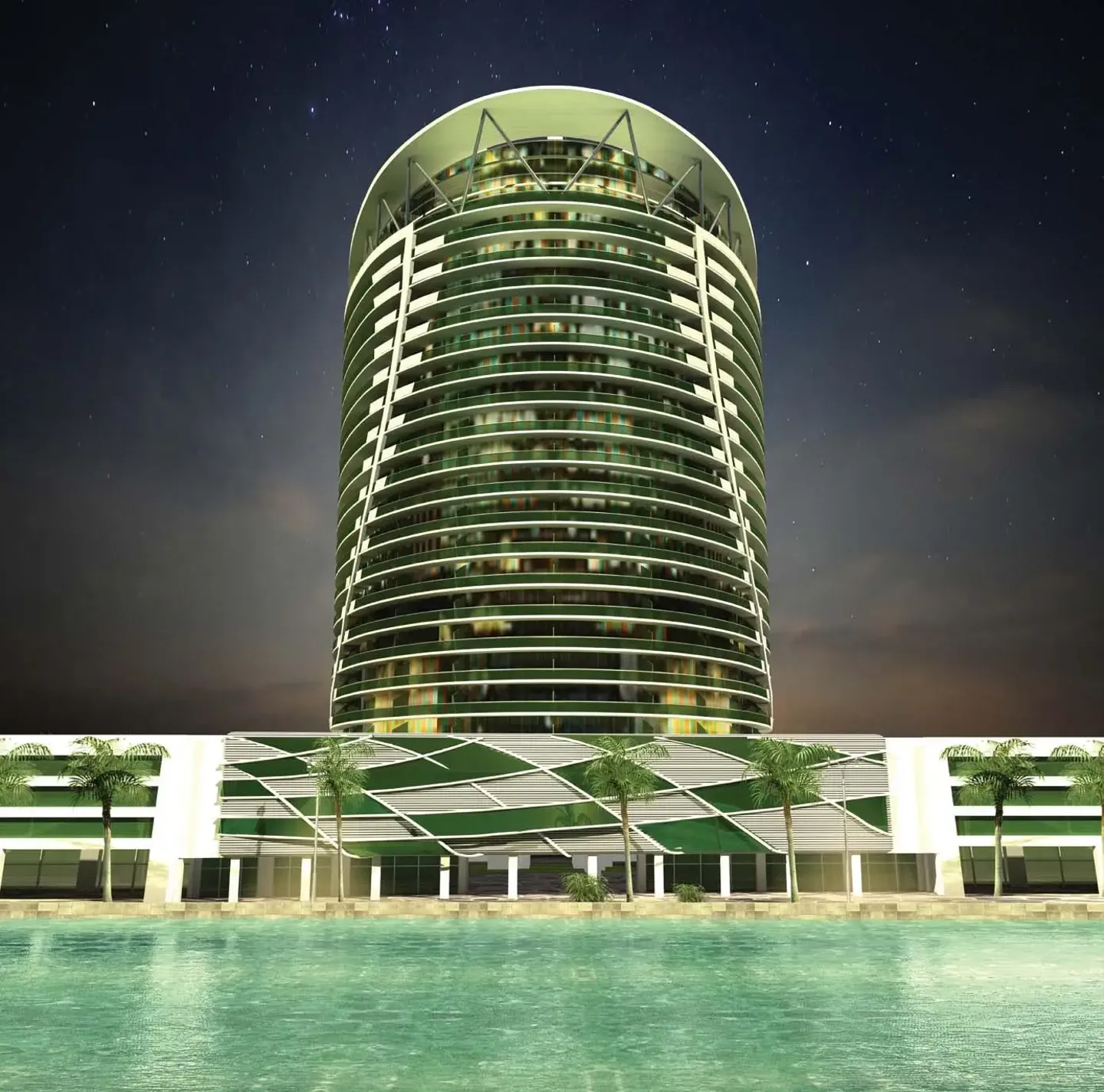 DAMAC Bay’s Edge by Damac, Business Bay. Render supplied by developer.
