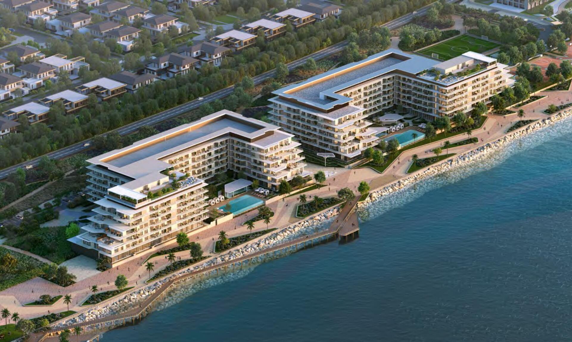 Bashayer Residences by Modon, Al Hudayriat Island. Render supplied by developer.