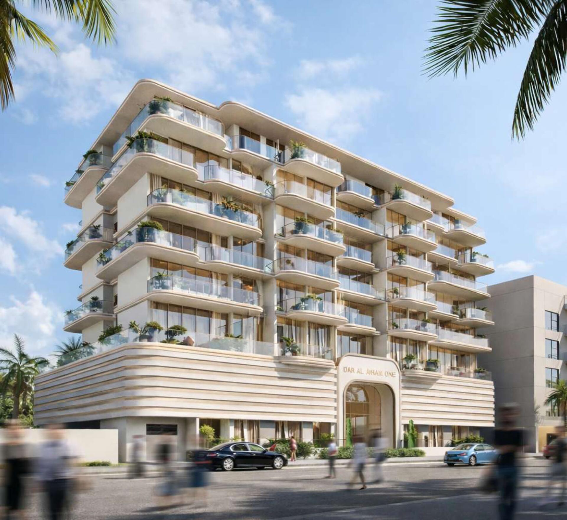 Dar Al Aiham One by Dar Al Aiham Properties L.L.C, warsan 4. Render supplied by developer.