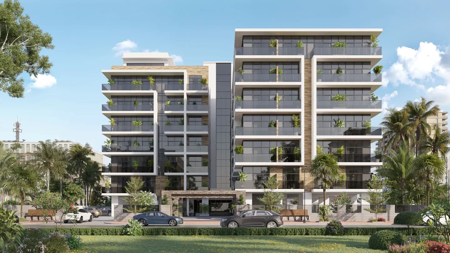 Al Haseen Residences 1 by Dugasta, Dubai Industrial City. Render supplied by developer.