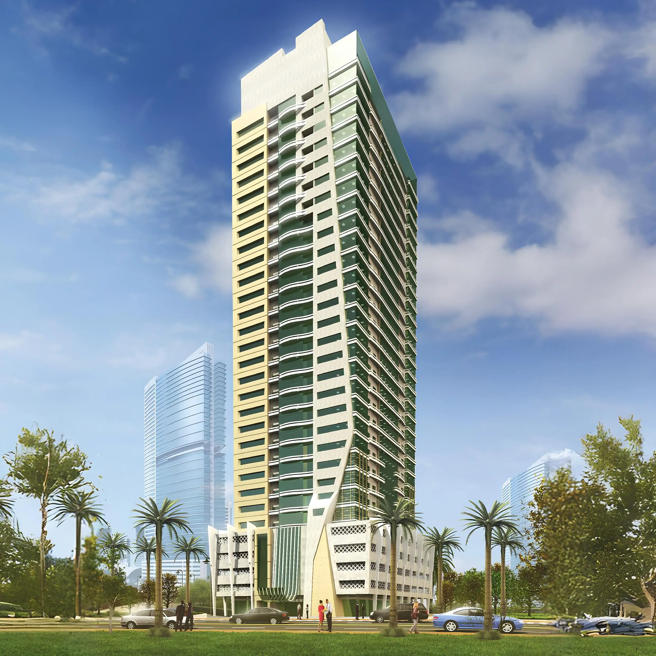 Azha Views Residences by Emirates Properties, Al Amerah. Render supplied by developer.