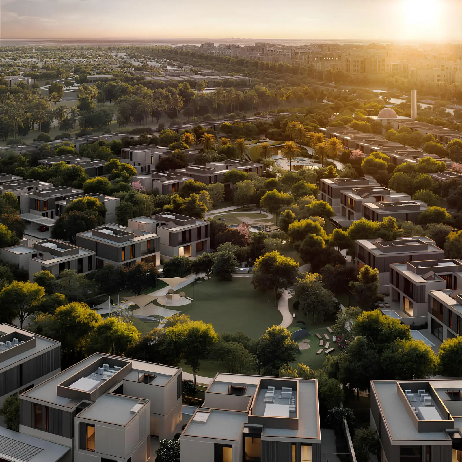 Fay Valley by Taraf, Masdar City. Render supplied by developer.