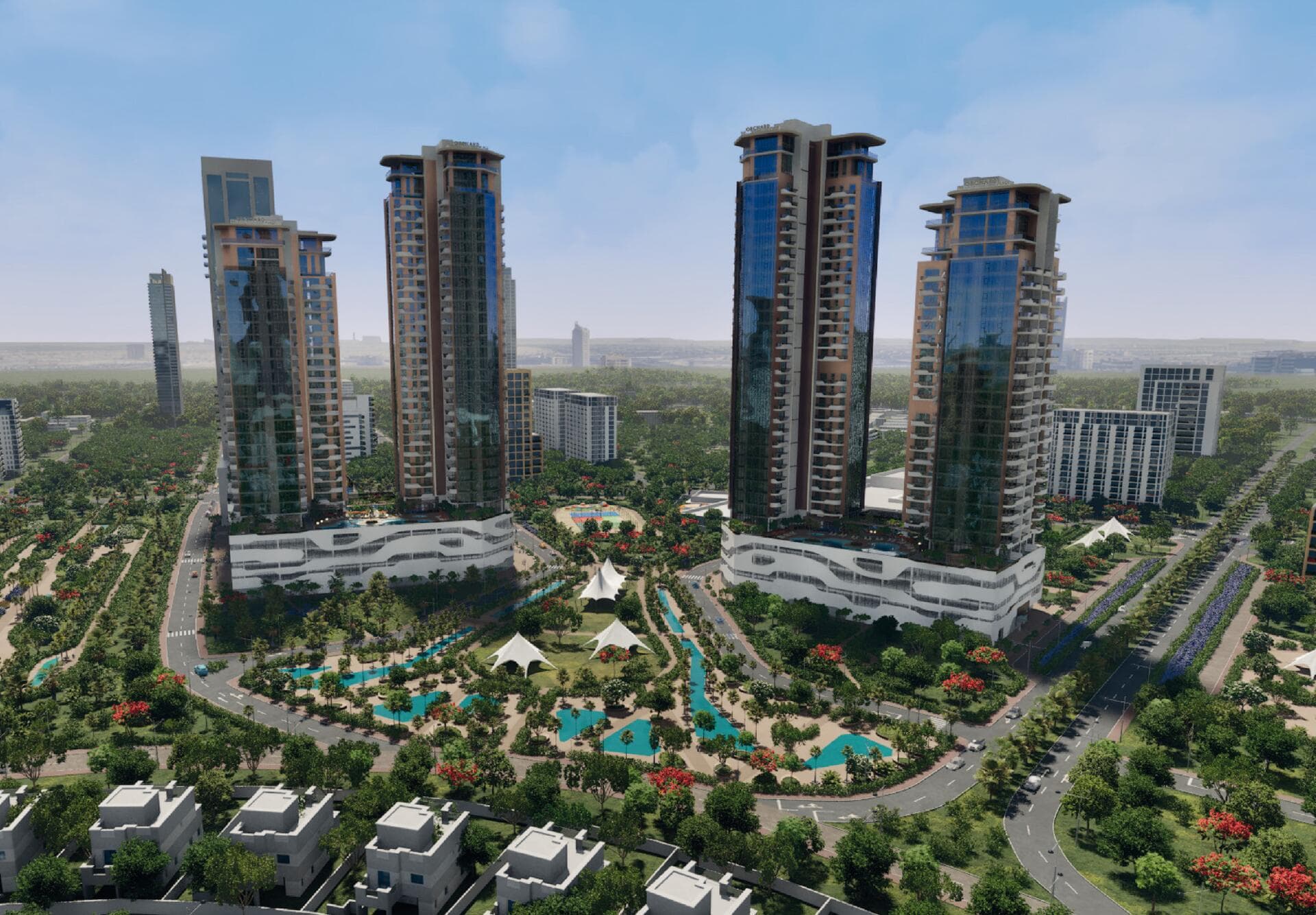 Solena at The Orchard Place by Peak Summit Real Estate Development, JVC (Jumeirah Village Circle). Render supplied by developer.