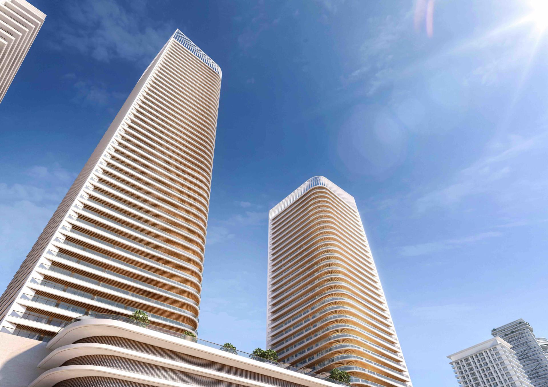 Grand Bleu Tower by Emaar, Dubai Harbour. Render supplied by developer.