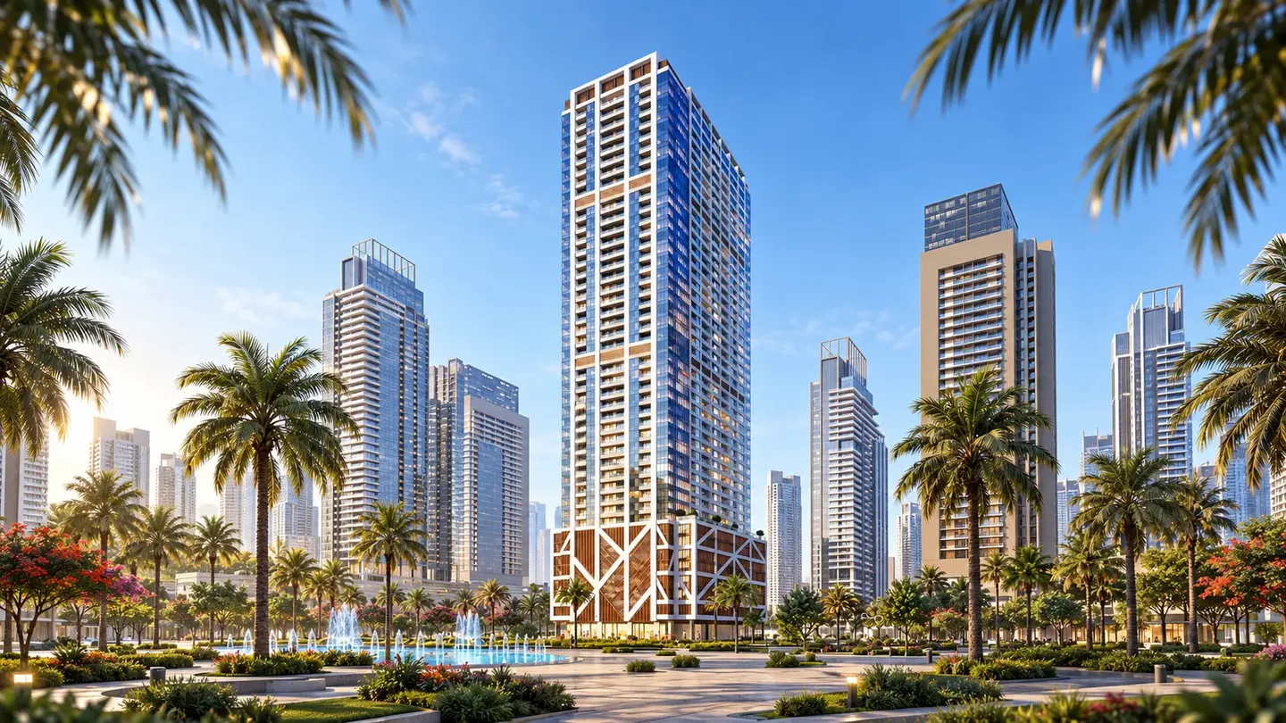 Lily Tower by Tiger, Ajman. Render supplied by developer.