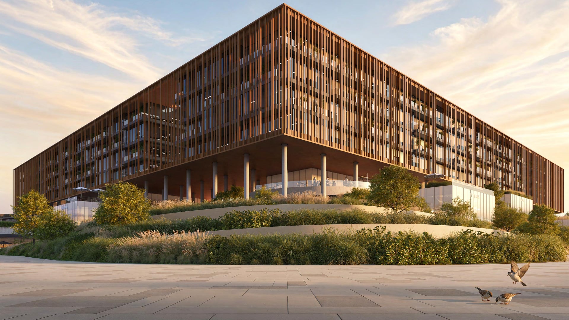 The Yards Plaza by Beyond, City Of Arabia. Render supplied by developer.