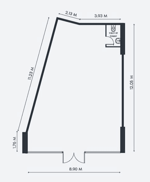 Fawad Commerce floor plan, 1,293 sqft, drawing published by Azizi