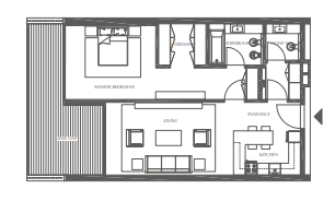 Gateway Porto Al Zorah 1 BR Apartments floor plan, 717 sqft to 1,204 sqft, drawing published by Al Zorah Development Company