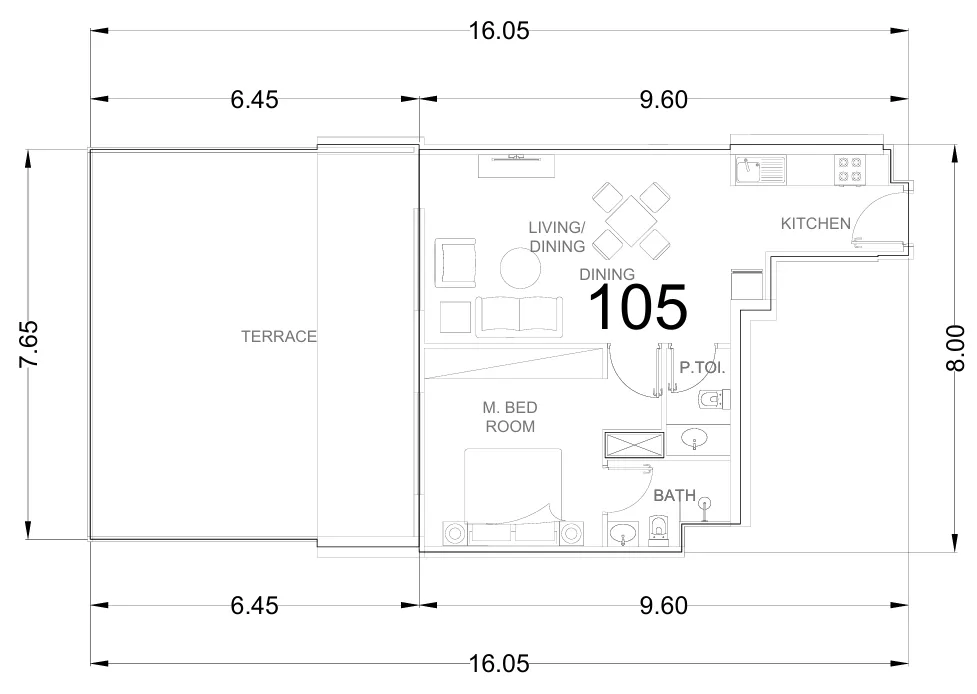 Whitecliffs Residences 1 BR Apartments floor plan, 1,141 sqft, drawing published by AG Properties