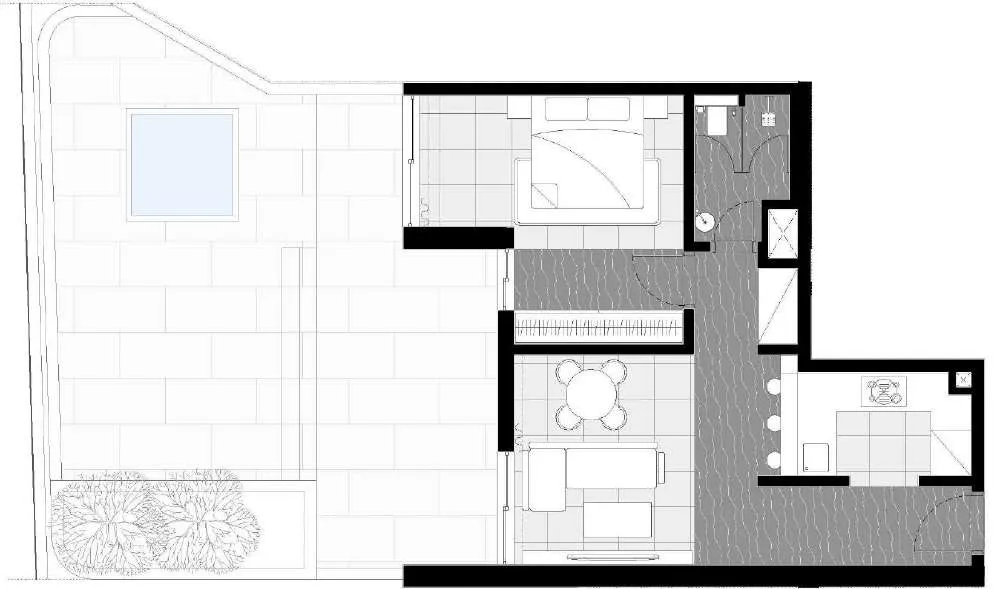 Marea Residences 1 BR Apartments floor plan, 1,322 sqft, drawing published by Sharafi Group