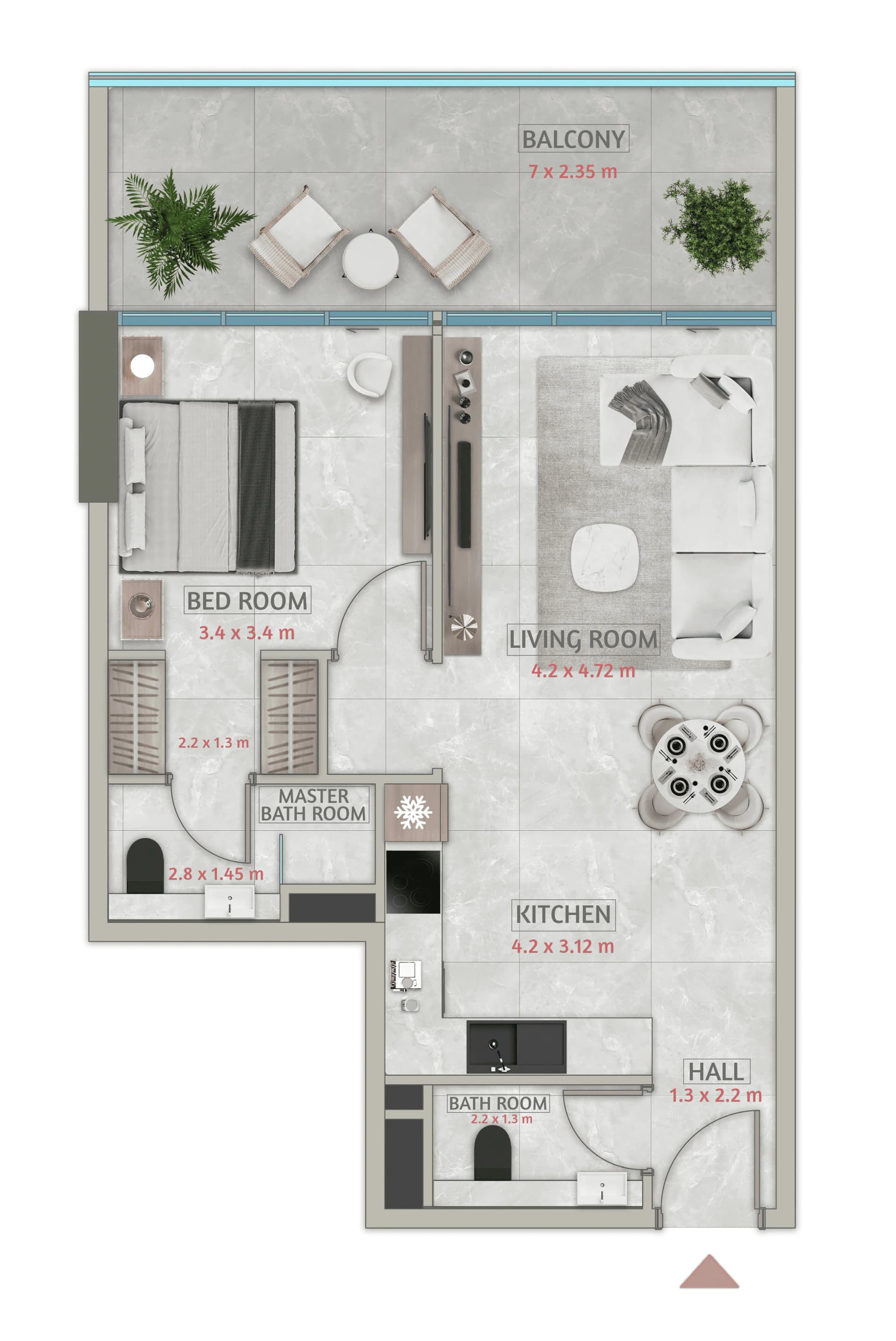 Sakura Gardens 1 BR Apartments floor plan, 815 sqft to 1,333 sqft, drawing published by HRE Development
