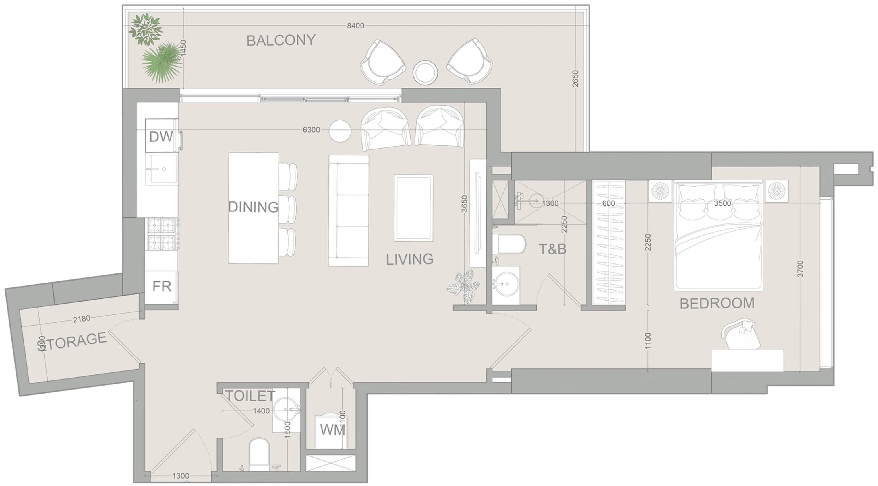 AUREL1A Residence 1 BR Apartments floor plan, 862 sqft to 951 sqft, drawing published by Object One