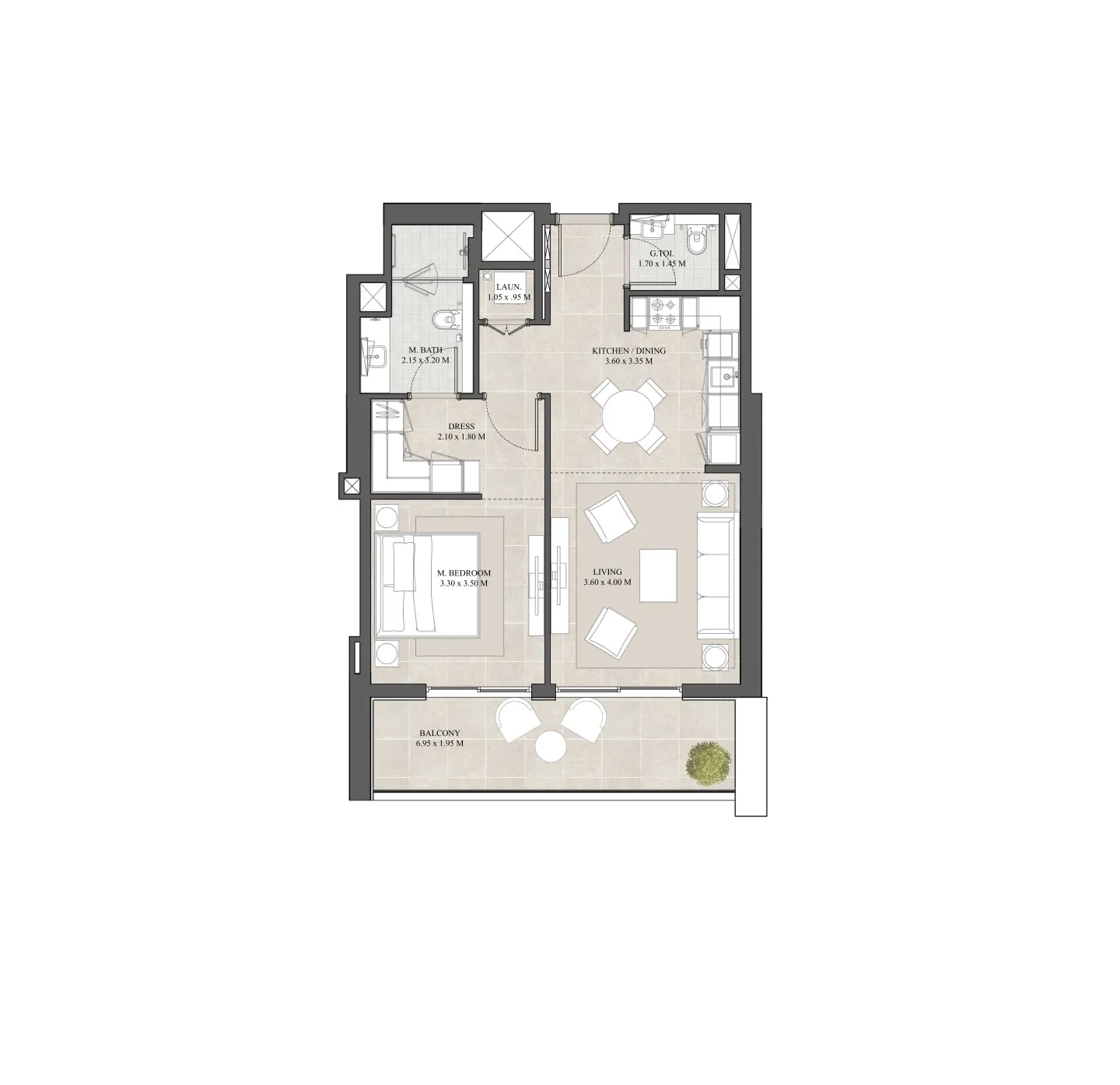 Hyde Residences 1 BR Apartments floor plan, 800 sqft to 833 sqft, drawing published by CITYVIEW Developments