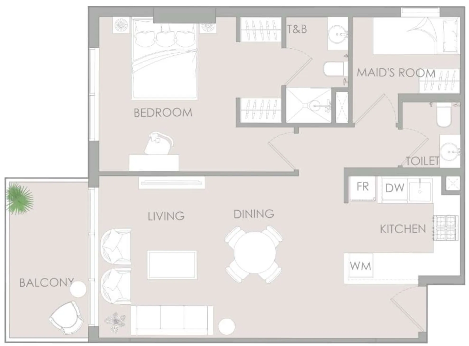 IR1DIAN PARK 1.5 BR Apartments floor plan, 835 sqft to 1,031 sqft, drawing published by Object One