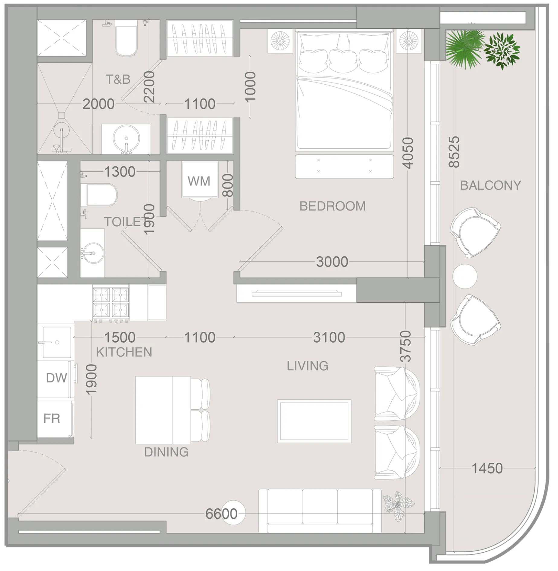 ALTA V1EW 1 BR Apartments floor plan, 720 sqft to 1,136 sqft, drawing published by Object One
