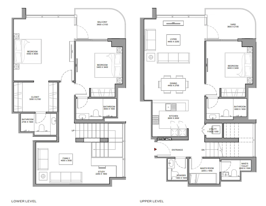 Florine Beach Residences 3 BR Apartments floor plan, 2,023 sqft to 2,056 sqft, drawing published by Sobha