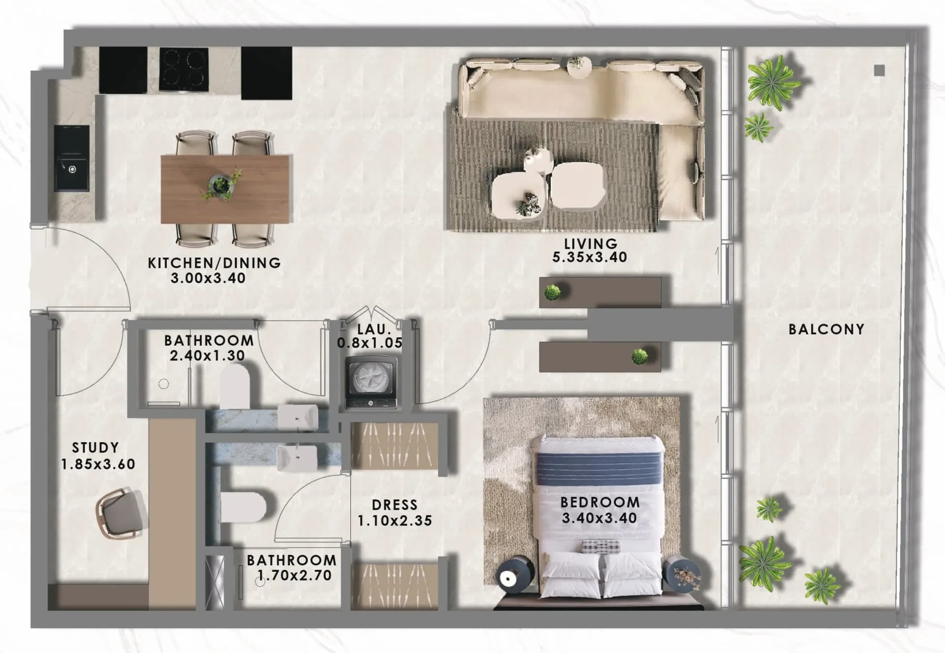 Floarea Lakes 1 BR Apartments floor plan, 745 sqft to 1,068 sqft, drawing published by Mashriq Elite Developments