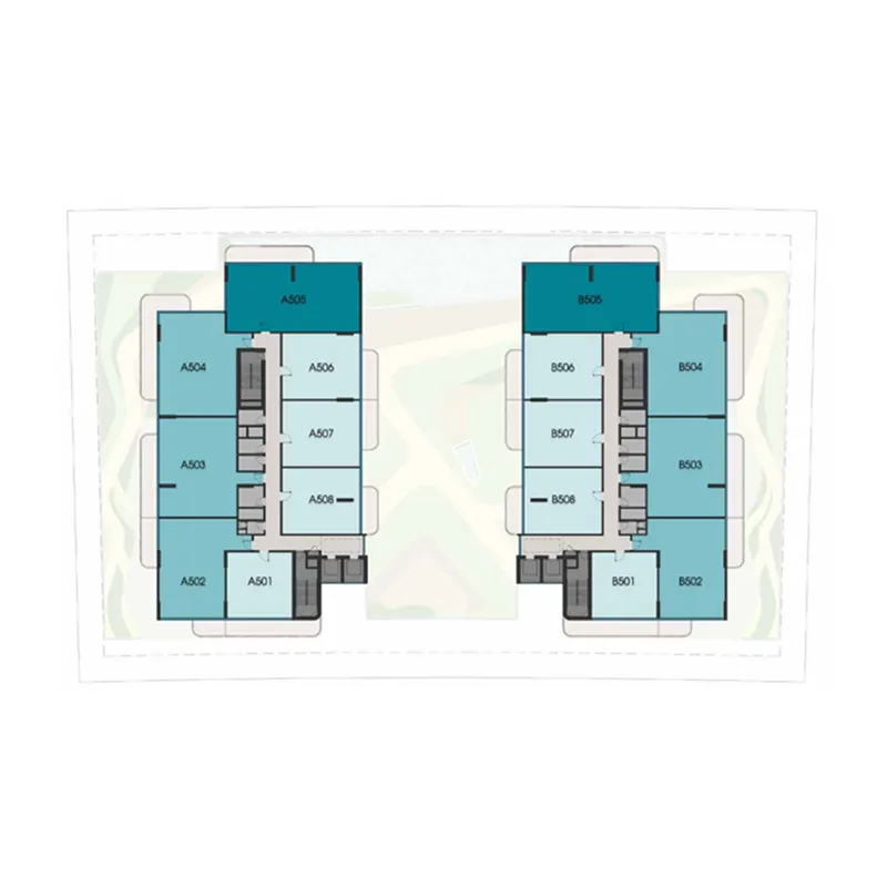 Kaia Residences Apartments floor plan, 9,718 sqft, drawing published by AMWAJ Development