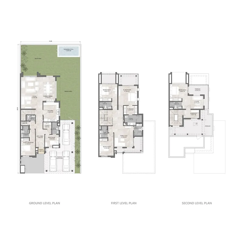 Hayat 7 5.5 BR Villa floor plan, 4,953 sqft, drawing published by Dubai South